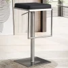 Barhocker FineBuy Barstuhl Schwarz Kunstleder Edelstahl Tresenhocker Modern