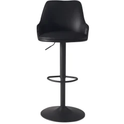 Barhocker FineBuy Küchenhocker Kunstleder Schwarz Hocker Bistrohocker Barstuhl