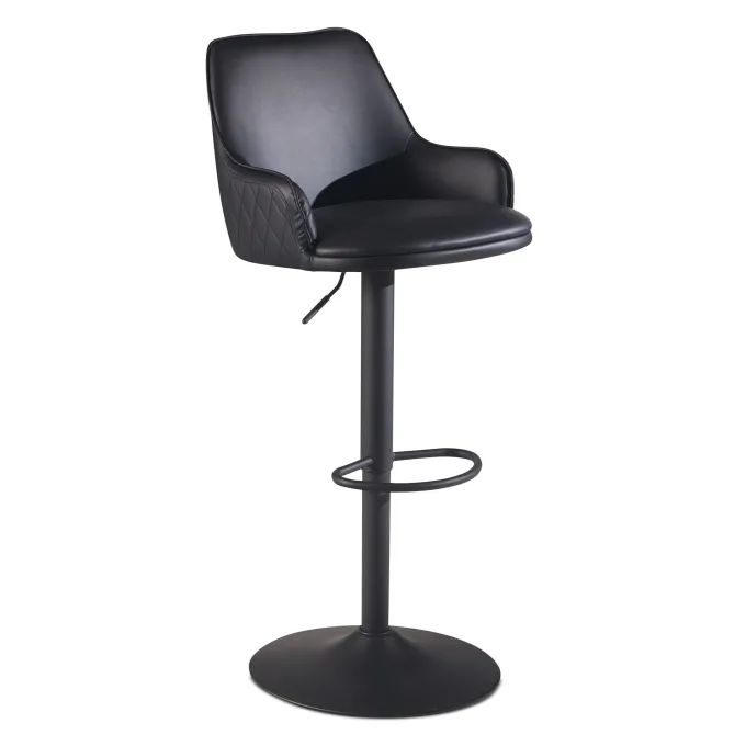 Barhocker FineBuy Küchenhocker Kunstleder Schwarz Hocker Bistrohocker Barstuhl