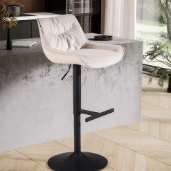Barhocker FineBuy Küchenhocker Samt Hocker Bistrohocker Drehbar Barstuhl Modern