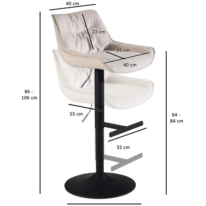 Barhocker FineBuy Küchenhocker Samt Hocker Bistrohocker Drehbar Barstuhl Modern