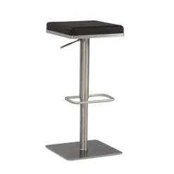 Barhocker FineBuy Tresenhocker Schwarz Kunstleder Edelstahl Barstuhl Modern