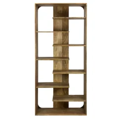 Bücherregal Massivholz Stauraumregal 200cm Wohnregal modern hoch Standregal