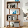 Bücherregal Massivholz Stauraumregal 160cm Wohnregal modern hoch Standregal