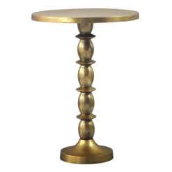Beistelltisch Alu Gold 40cm Metall Couchtisch Wohnzimmertisch Dekotisch Tisch
