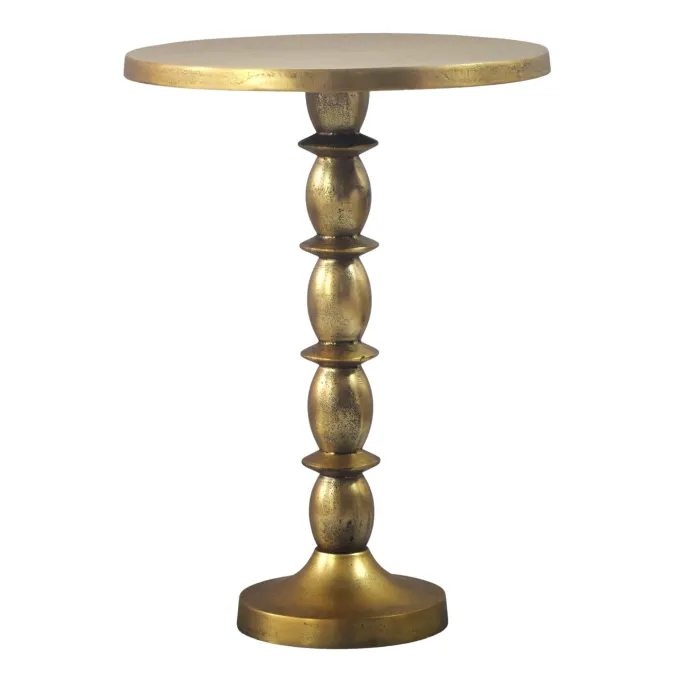 Beistelltisch Alu Gold 40cm Metall Couchtisch Wohnzimmertisch Dekotisch Tisch