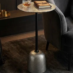 Beistelltisch Aluminium Anstelltisch Metall Wohnzimmertisch Dekotisch Couchtisch