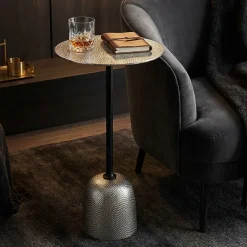 Beistelltisch Aluminium Anstelltisch Metall Wohnzimmertisch Dekotisch Couchtisch
