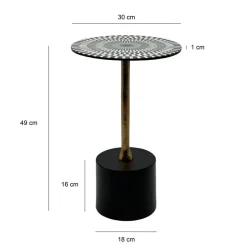 Beistelltisch Aluminium Anstelltisch Metall Wohnzimmertisch Dekotisch Couchtisch