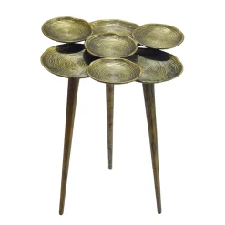 Beistelltisch Aluminium 46cm Couchtisch Gold Alu Wohnzimmertisch Metall Tisch