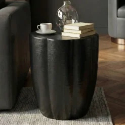 Beistelltisch Aluminium Dekotisch Metall Alu Anstelltisch Sofatisch rund klein