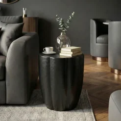Beistelltisch Aluminium Dekotisch Metall Alu Anstelltisch Sofatisch rund klein