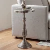 Beistelltisch Alu Silber 30cm Metall Couchtisch Wohnzimmertisch Dekotisch Tisch