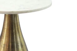 Beistelltisch 40 cm Alu Metall Couchtisch Wohnzimmertisch Marmor Platte Rund