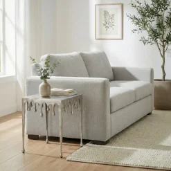 Beistelltisch 45,5cm Anstelltisch Tropfen Couchtisch Quadratisch Drops Dekotisch