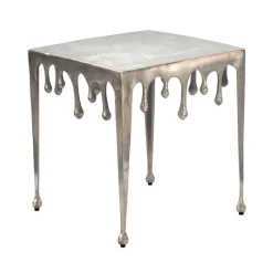 Beistelltisch 45,5cm Anstelltisch Tropfen Couchtisch Quadratisch Drops Dekotisch