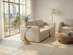 Beistelltisch 45cm Gold Marmor Wohnzimmertisch Alu Sofatisch Couchtisch Rund