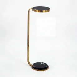 Beistelltisch 72cm Marmor Platte schwarz Wohnzimmertisch Couchtisch Glas Rund