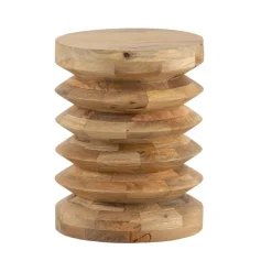 Beistelltisch Ø 35 cm Sitzhocker Massivholz Baumstumpf Couchtisch Blumen-Tisch