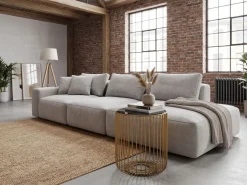 Beistelltisch 40cm Sofatisch Metall Glas Wohnzimmertisch Couchtisch Rund Gold