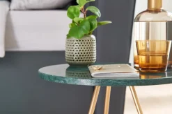 Beistelltisch FineBuy Sofatisch Echter Marmor Ø 38 cm Tisch Wohnzimmertisch Rund