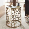 Beistelltisch FineBuy Sofatisch Echter Marmor Ø 44cm Tisch Wohnzimmertisch Rund