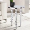 Beistelltisch FineBuy Sofatisch Metall Silber 44x44x63 cm Wohnzimmertisch Rund