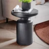 Beistelltisch FineBuy Sofatisch Metall Schwarz 40x40x50 cm Wohnzimmertisch Rund