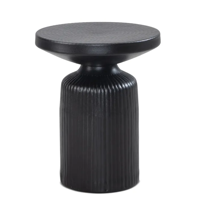 Beistelltisch FineBuy Sofatisch Metall Schwarz 40x40x50 cm Wohnzimmertisch Rund