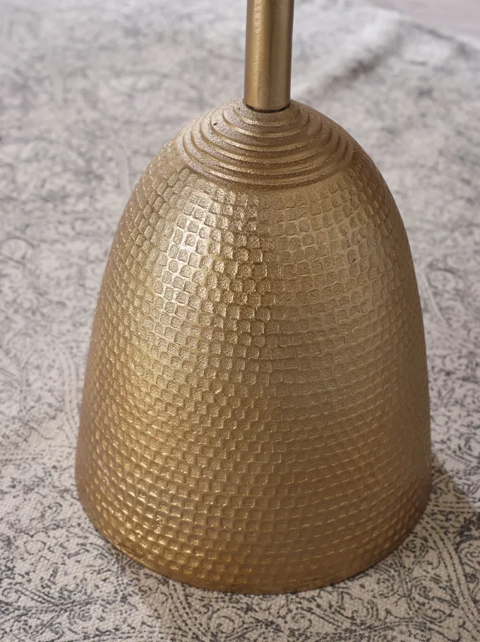 Beistelltisch FineBuy Sofatisch Metall Ø 33 cm Tisch Wohnzimmertisch Rund Gold