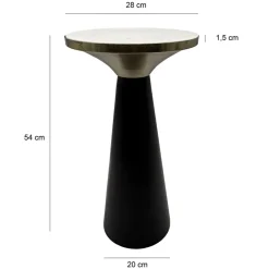 Beistelltisch Marmor Anstelltisch Metall Wohnzimmertisch Dekotisch Couchtisch