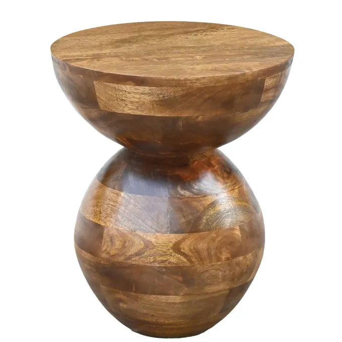 Beistelltisch Massivholz 35cm Couchtisch Wohnzimmertisch Rund Tisch Holz Klein