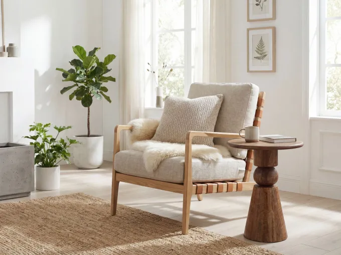 Beistelltisch Massivholz 35cm Couchtisch Wohnzimmertisch Dekotisch Rund Tisch