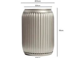 Beistelltisch Metall Rund 35cm mit Stauraum Sofatisch Design Couchtisch Tisch