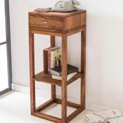 Beistelltisch PATAN Holz Massiv Telefontisch Konsole Anrichte Regal Schublade
