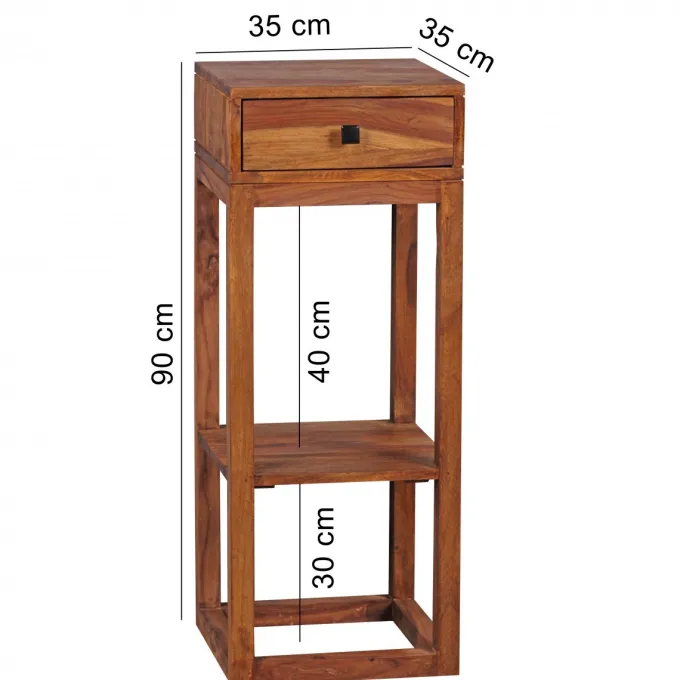 Beistelltisch PATAN Holz Massiv Telefontisch Konsole Anrichte Regal Schublade