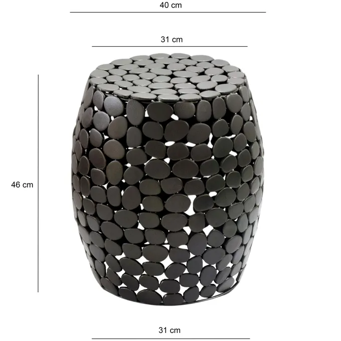 Beistelltisch rund 40cm Couchtisch Metall Alu Wohnzimmertisch Dekotisch klein