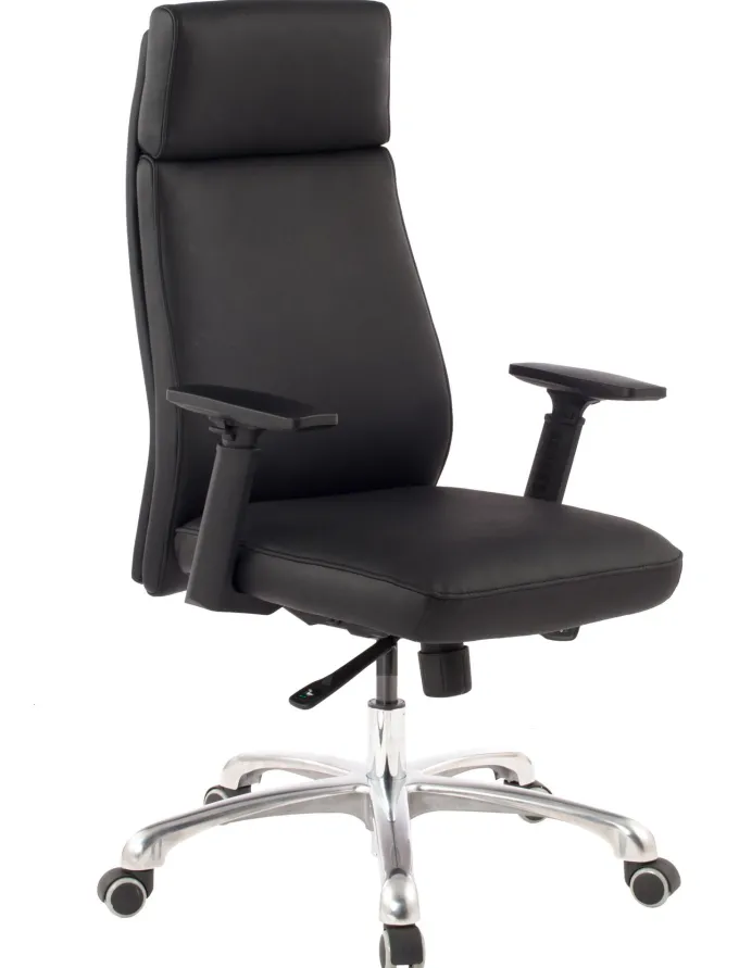 Bürostuhl Chefsessel PORTO Leder Schwarz Schreibtischstuhl Drehstuhl ergonomisch