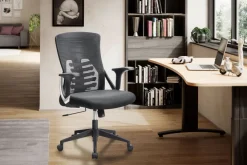 Bürostuhl FineBuy Schreibtischstuhl Mesh Drehstuhl Ergonomisch Stoff 120 kg