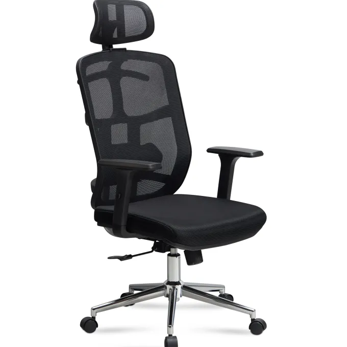 Bürostuhl FineBuy Schreibtischstuhl Mesh Schwarz Drehstuhl Ergonomisch 120 kg