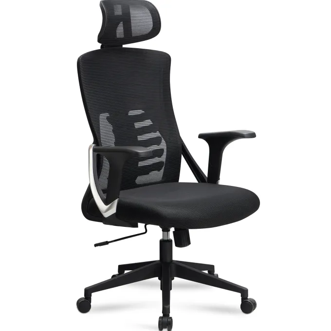 Bürostuhl FineBuy Schreibtischstuhl Mesh Schwarz Drehstuhl Ergonomisch 120 kg