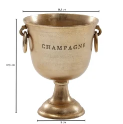 Champagnerkühler FineBuy Flaschenkühler 28,5x37,5x28,5 cm Sektkühler Groß Massiv