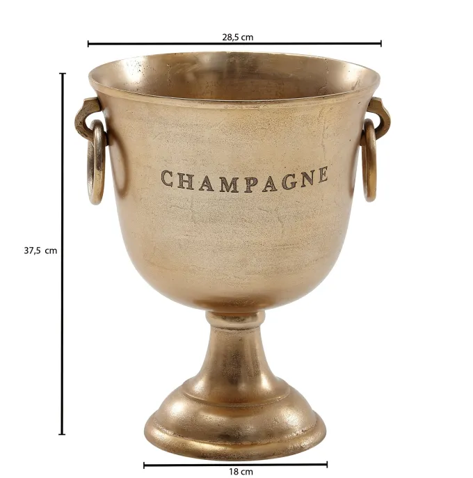 Champagnerkühler FineBuy Flaschenkühler 28,5x37,5x28,5 cm Sektkühler Groß Massiv