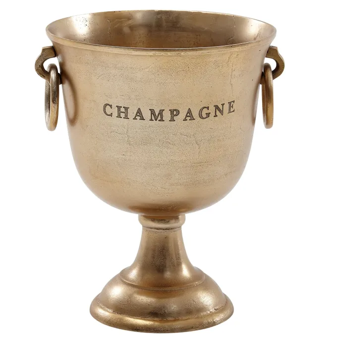 Champagnerkühler FineBuy Flaschenkühler 28,5x37,5x28,5 cm Sektkühler Groß Massiv