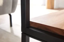 Couchtisch Akazie Massivholz 100cm rechteckig Wohnzimmertisch Ablage Loft Design