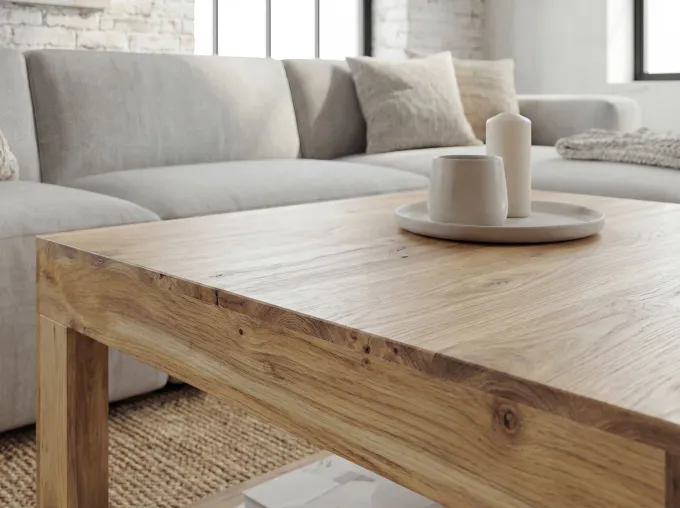 Couchtisch Akazie Massivholz 60cm Wohnzimmertisch Beistelltisch Sofatisch Ablage
