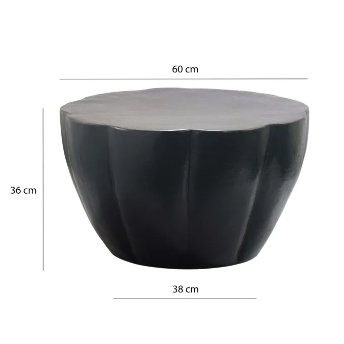 Couchtisch Aluminium 60cm Wohnzimmertisch Rund Sofatisch Beistelltisch Metall