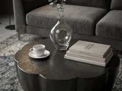Couchtisch Aluminium 60cm Wohnzimmertisch Rund Sofatisch Beistelltisch Metall