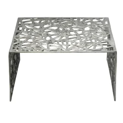 Couchtisch 60cm Aluminium Sofatisch Alu Wohnzimmertisch Metall Tisch Quadratisch