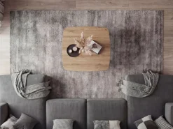 Couchtisch 75cm Eiche Optik Quadratisch Sofatisch Wohnzimmertisch Beistelltisch